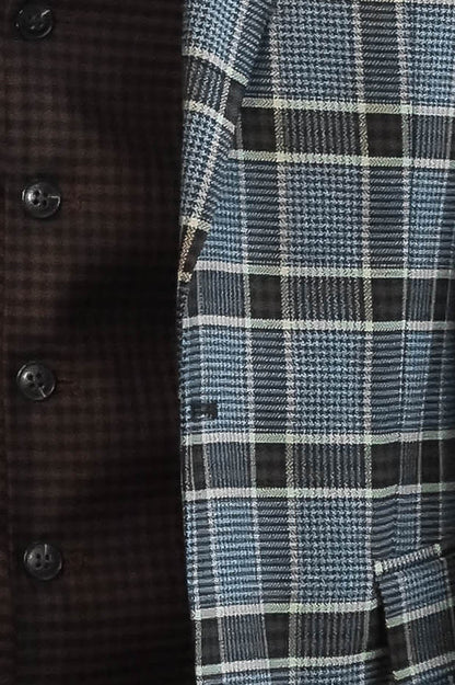 Patterned Checked Slim Fit Anthracite Men Suit - Wessi