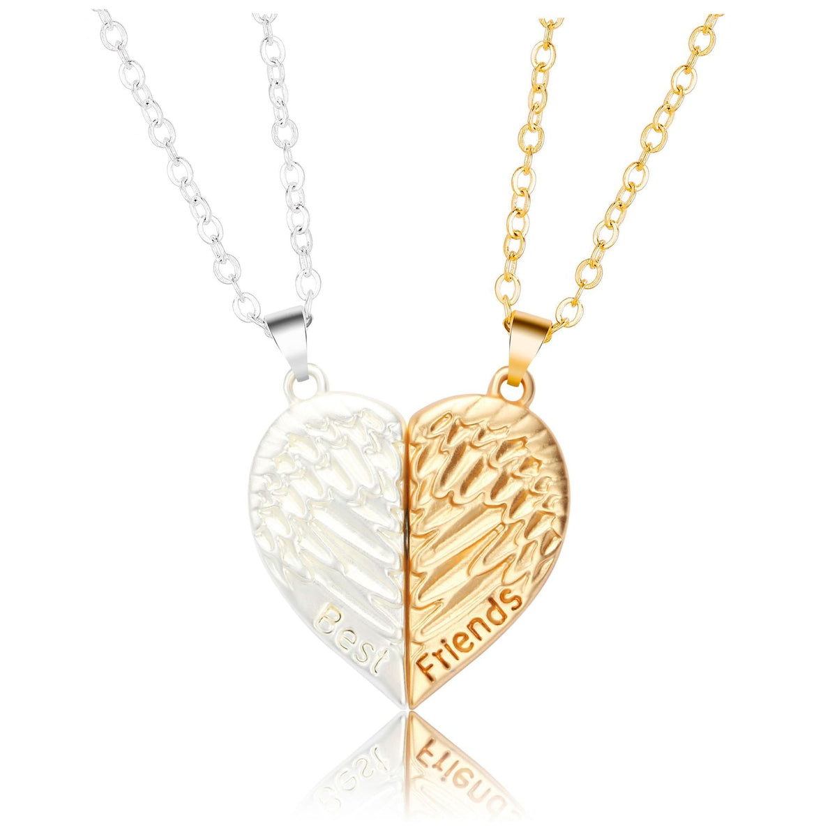 2Pcs Magnetic Heart Couple Necklace For Women Valentine&