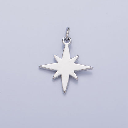 Dainty Gold Flat Polaris Northstar Pendant Only Charm for Necklace Bracelet Earring 14K or 24K Gold Filled W-460~W-462