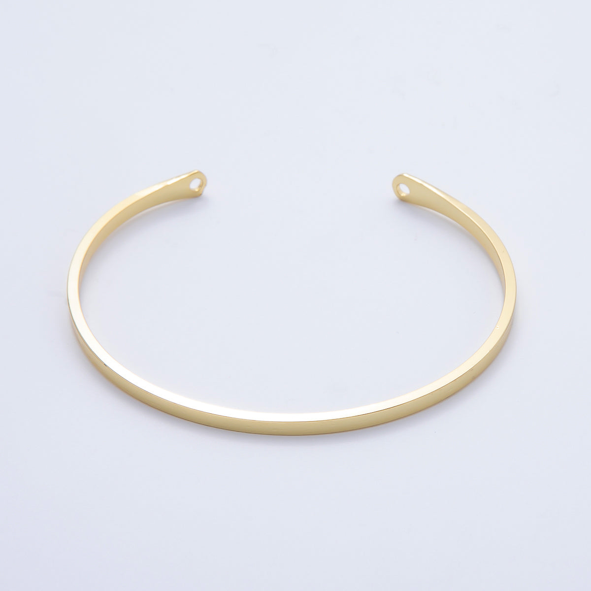 16K Gold Filled Minimalist Thin Half Cuff Bracelet Finding for Bangle Supply| WA-04451
