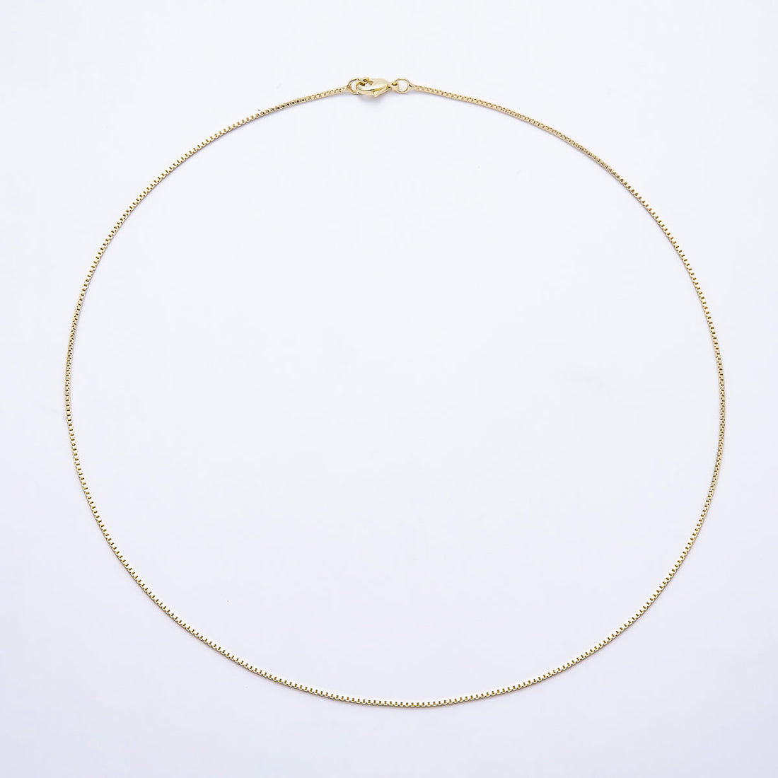 14K Gold Filled 1.1mm Box Chain 17.5 Inch Necklace | WA-02513