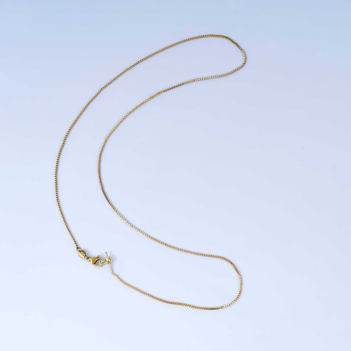 14K Gold Filled 1mm Box Chain 20 Inch Adjustable Slide Necklace | WA-3052