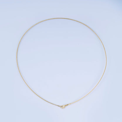 24K Gold Filled Minimalist Snake Chain Collar Necklace | WA-03136