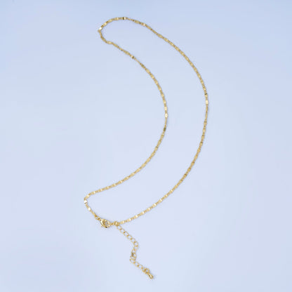 24K Gold Filled 1.8m Minimalist Mariner 16 Inch Chain Necklace | WA-3173