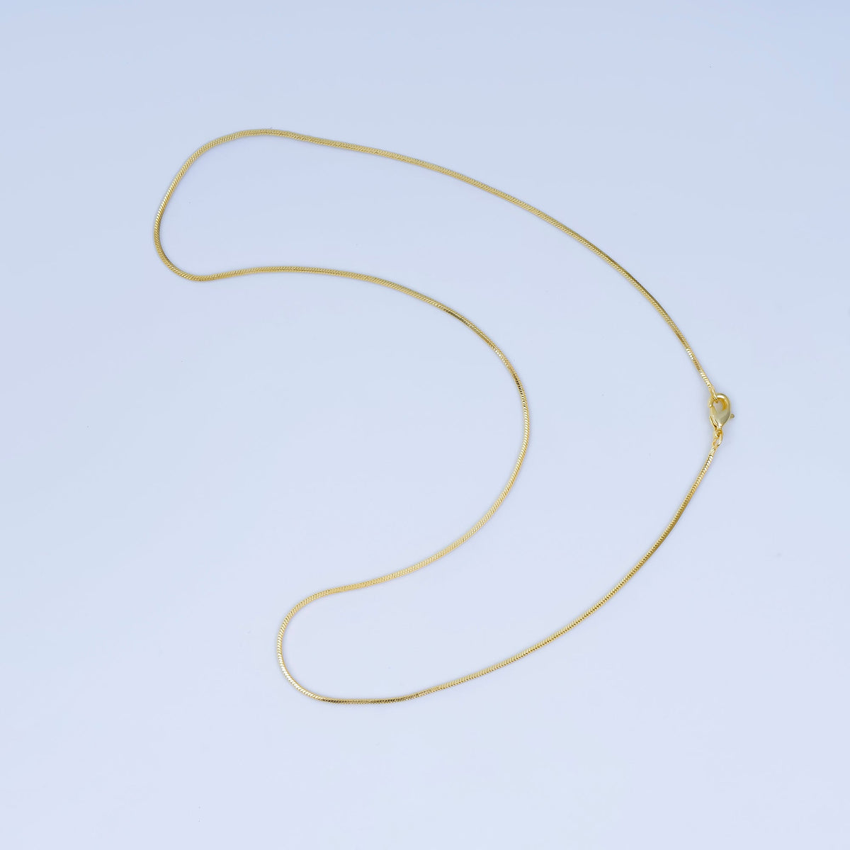 24K Gold Filled 1.2mm Cocoon Snake 17.5 Inch Chain Necklace | WA-3229