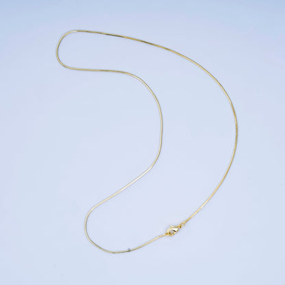24K Gold Filled 1.2mm Cocoon Snake 20 Inch Chain Necklace | WA-3231