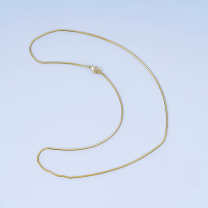 24K Gold Filled 1.2mm Snake Cocoon 18 Inch Chain Necklace | WA-3232