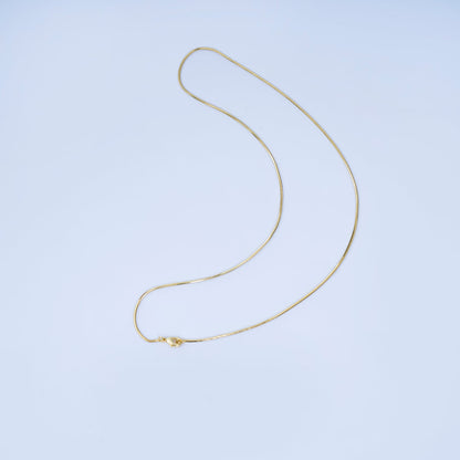 24K Gold Filled 0.9mm Cocoon Snake 17.5 Inch Chain Necklace | WA-3233