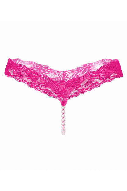 Lace Pearl Crotch Thong