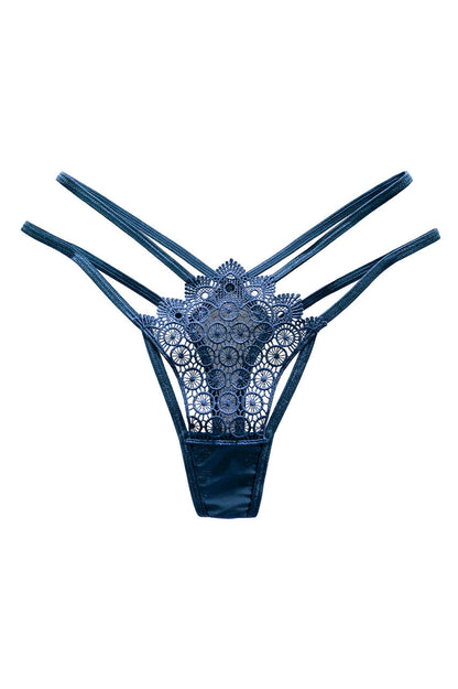 Strappy Geo Embroidered Thong