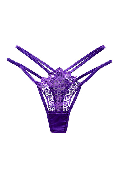 Strappy Geo Embroidered Thong