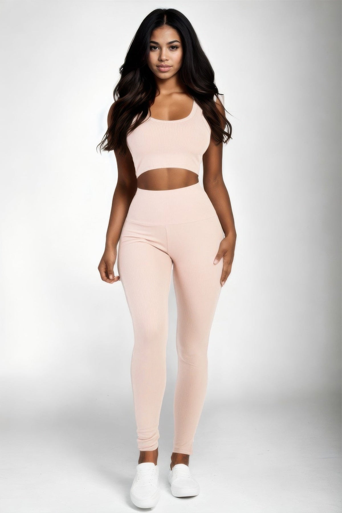 Ribbed Crop Top &amp; Leggings Set