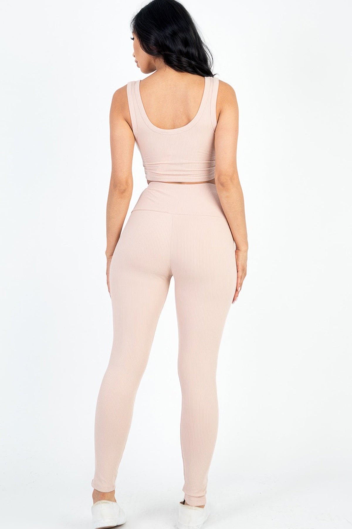 Ribbed Crop Top &amp; Leggings Set