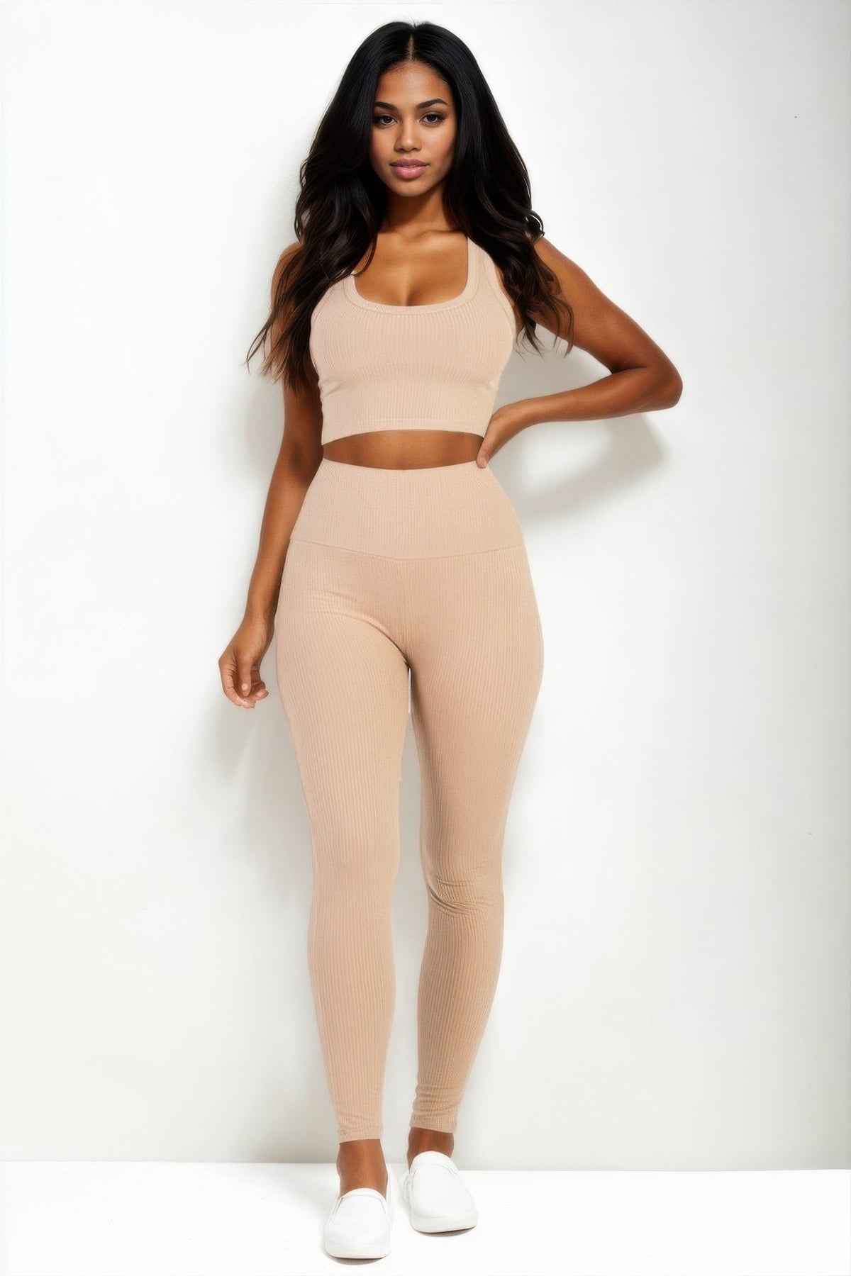 Ribbed Crop Top &amp; Leggings Set