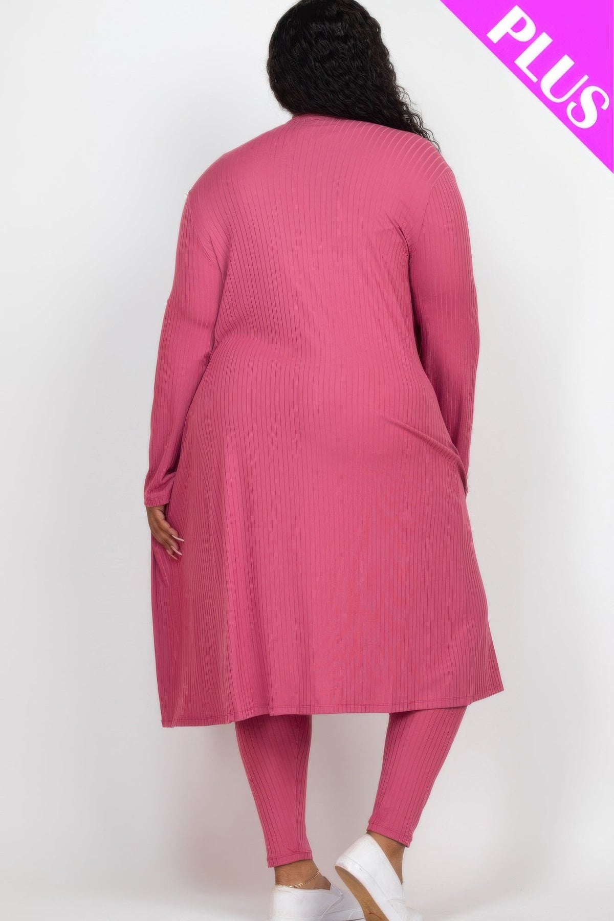 Ribbed Long Cardigan &amp; Leggings Set