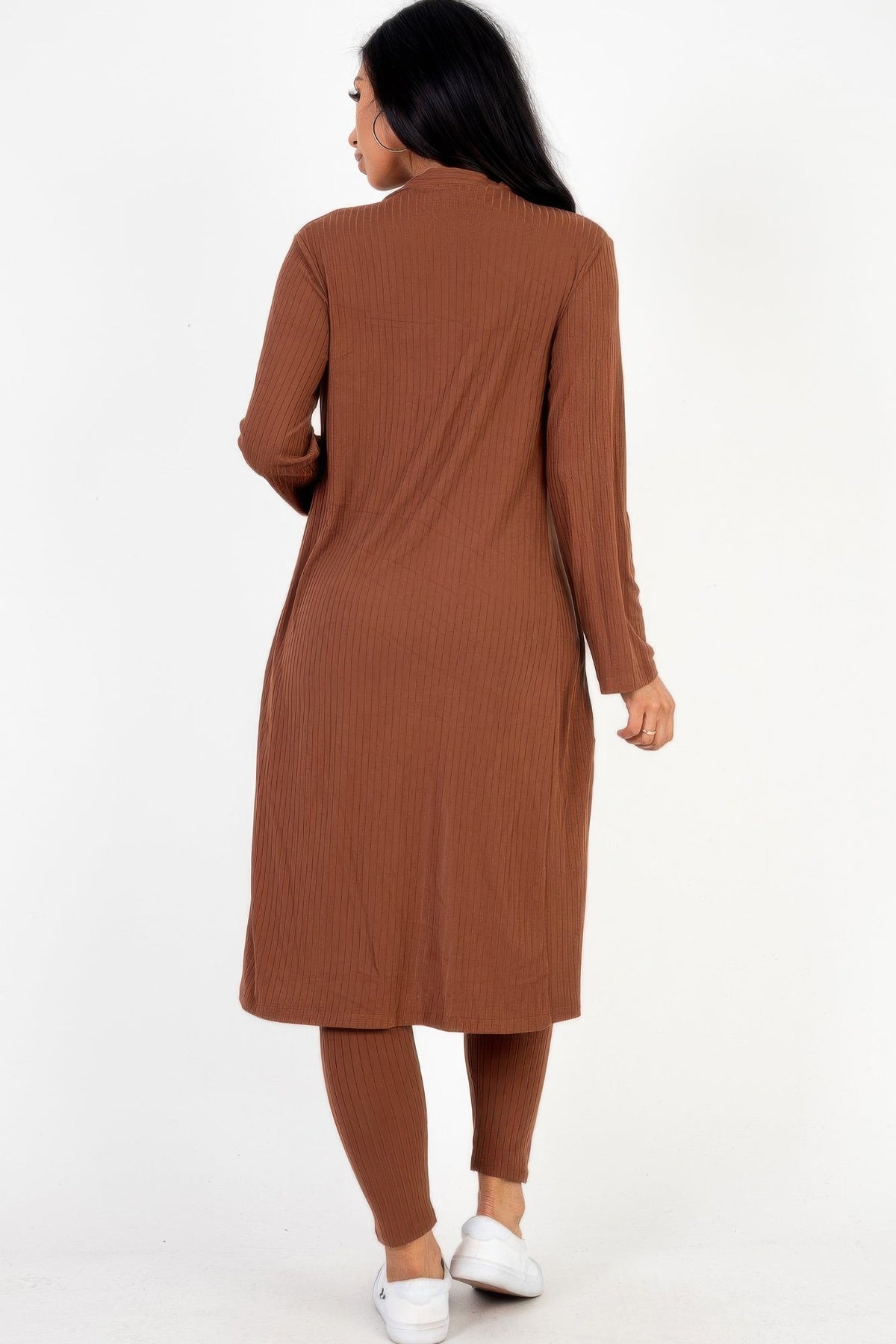 Ribbed Long Cardigan &amp; Leggings Set