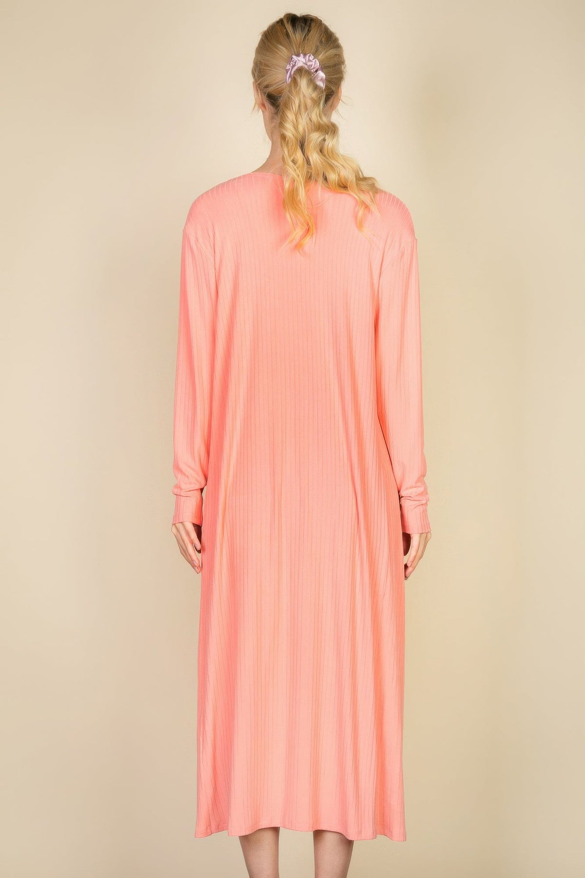 Ribbed Cardigan &amp; Cami Midi Bodycon Dress