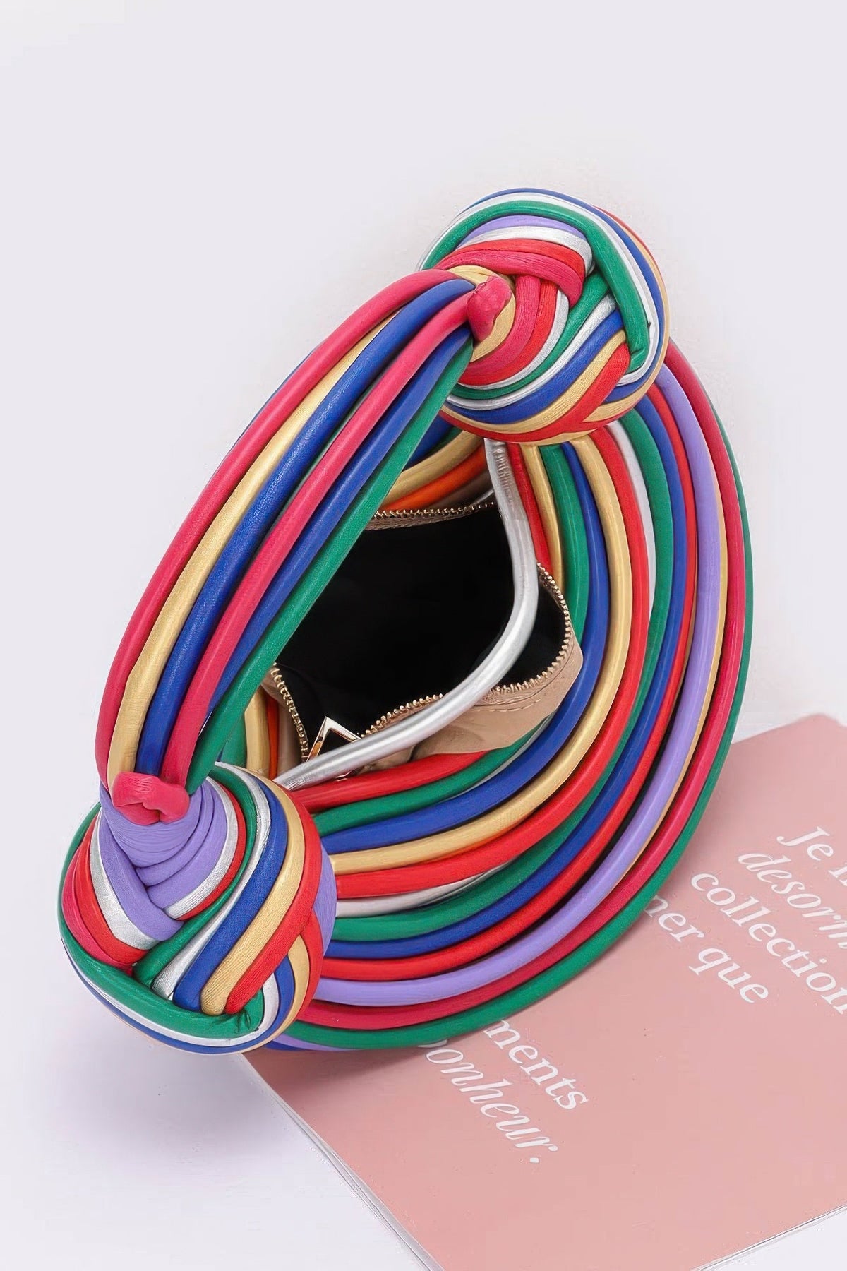 Faux Leather Rope Hobo Bag