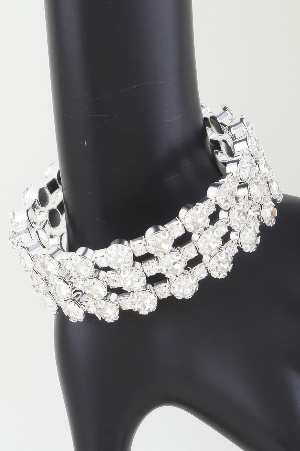 Triple Bejeweled Cuff Bracelet
