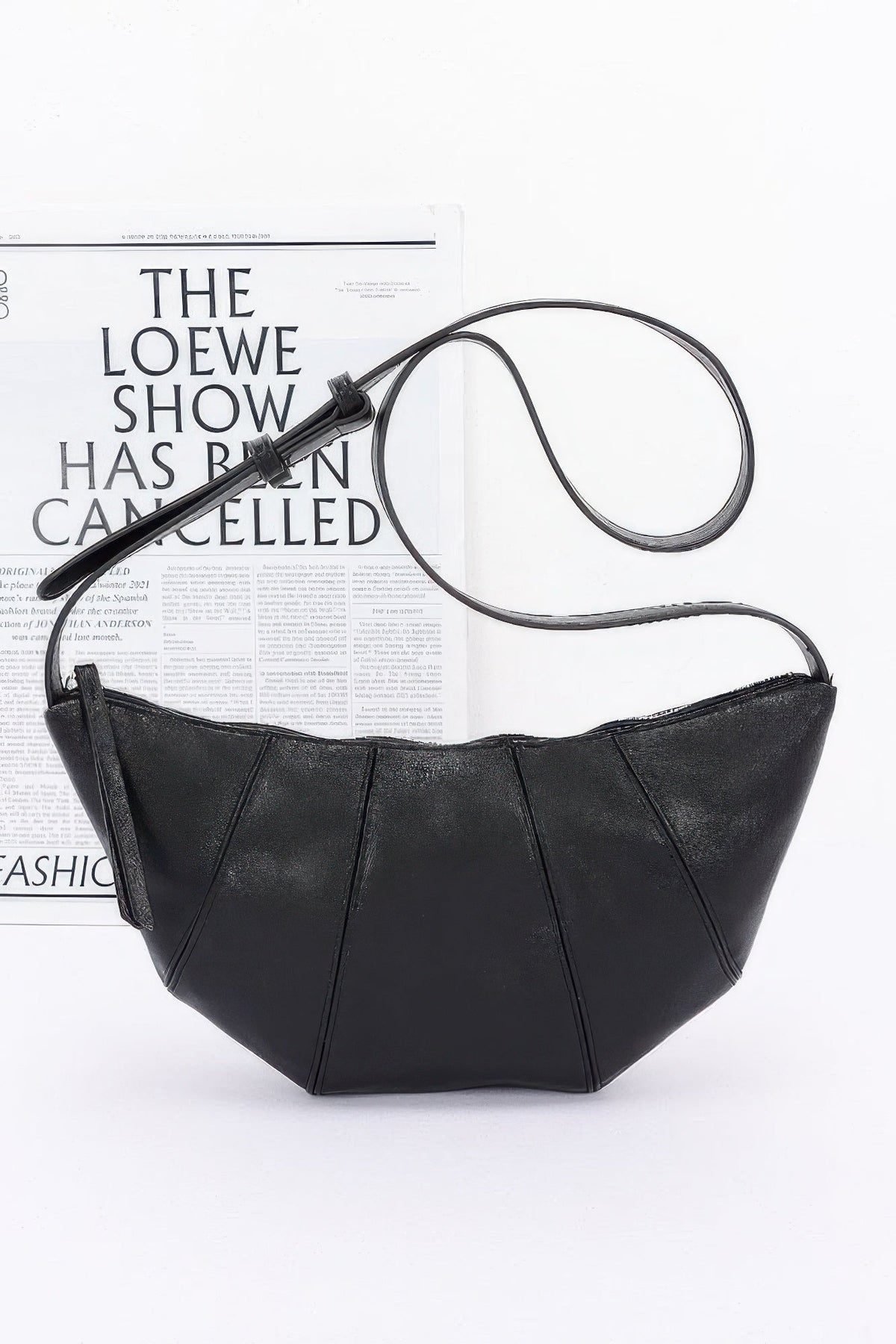 Faux Leather Croissant Bag
