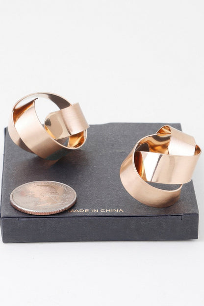 Delicate Shiny Curved Earrings