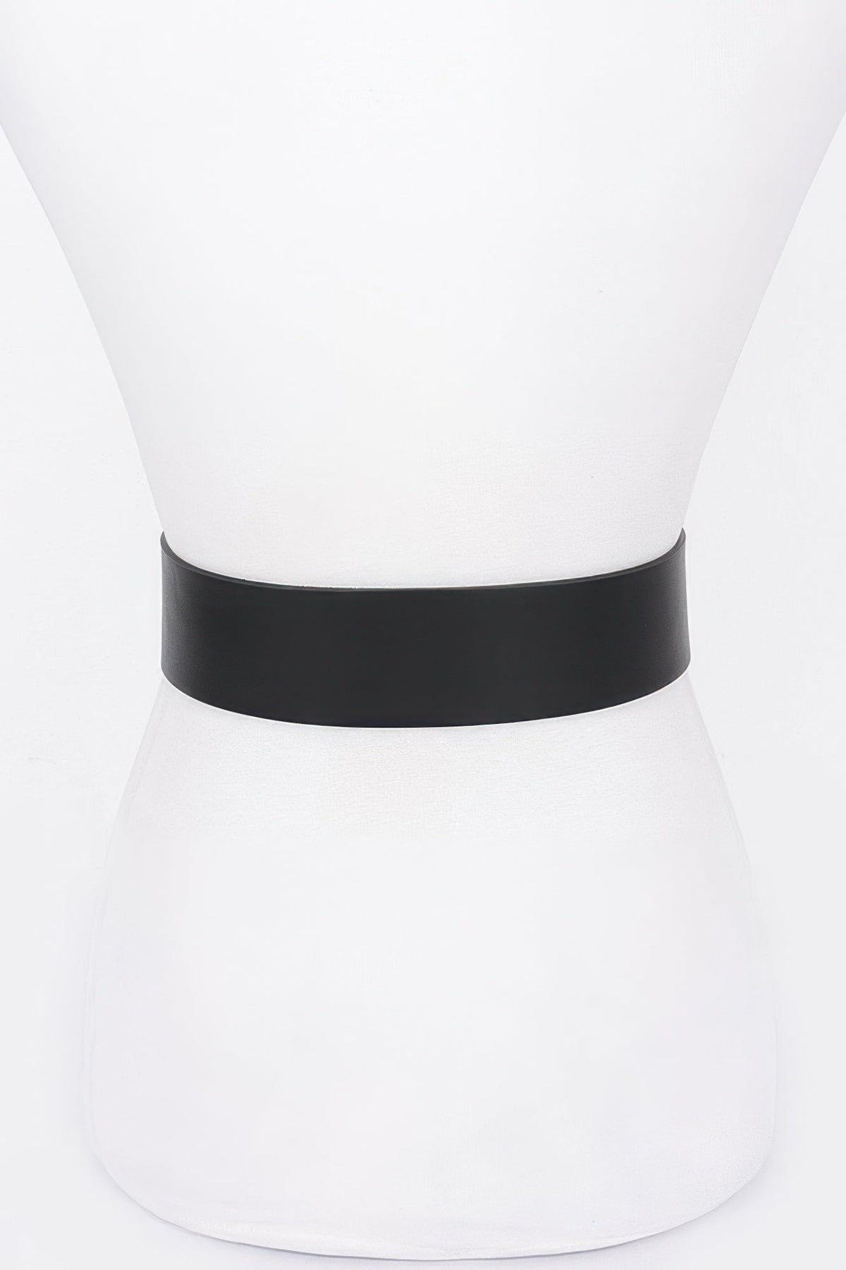 Rhinestone Metal Buckle Metallic Stretch Belt