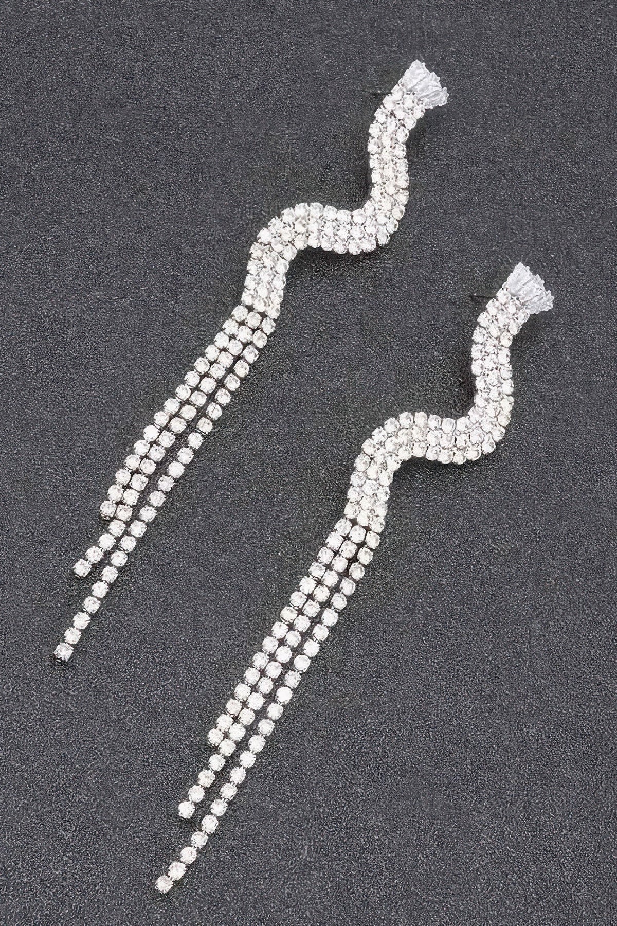 Rhinestone Fringe Earring