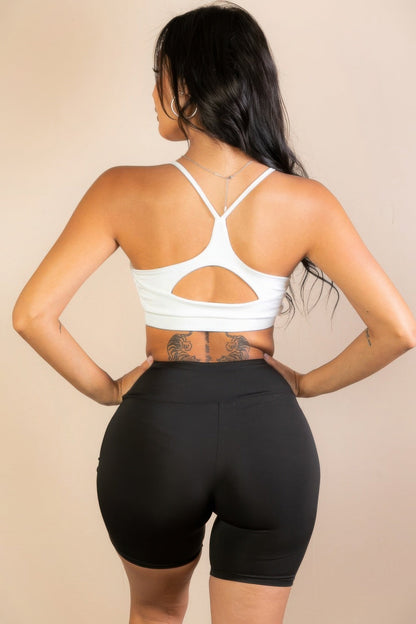 Racerback Cutout Sports Bra Designed for movement and made to flatter,