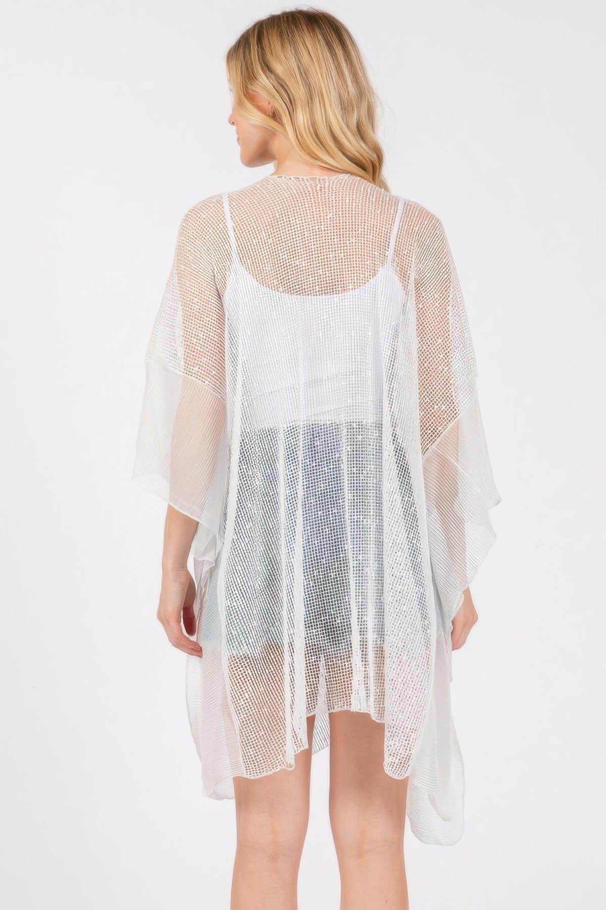 Embellished Sequin Mesh Cover Up