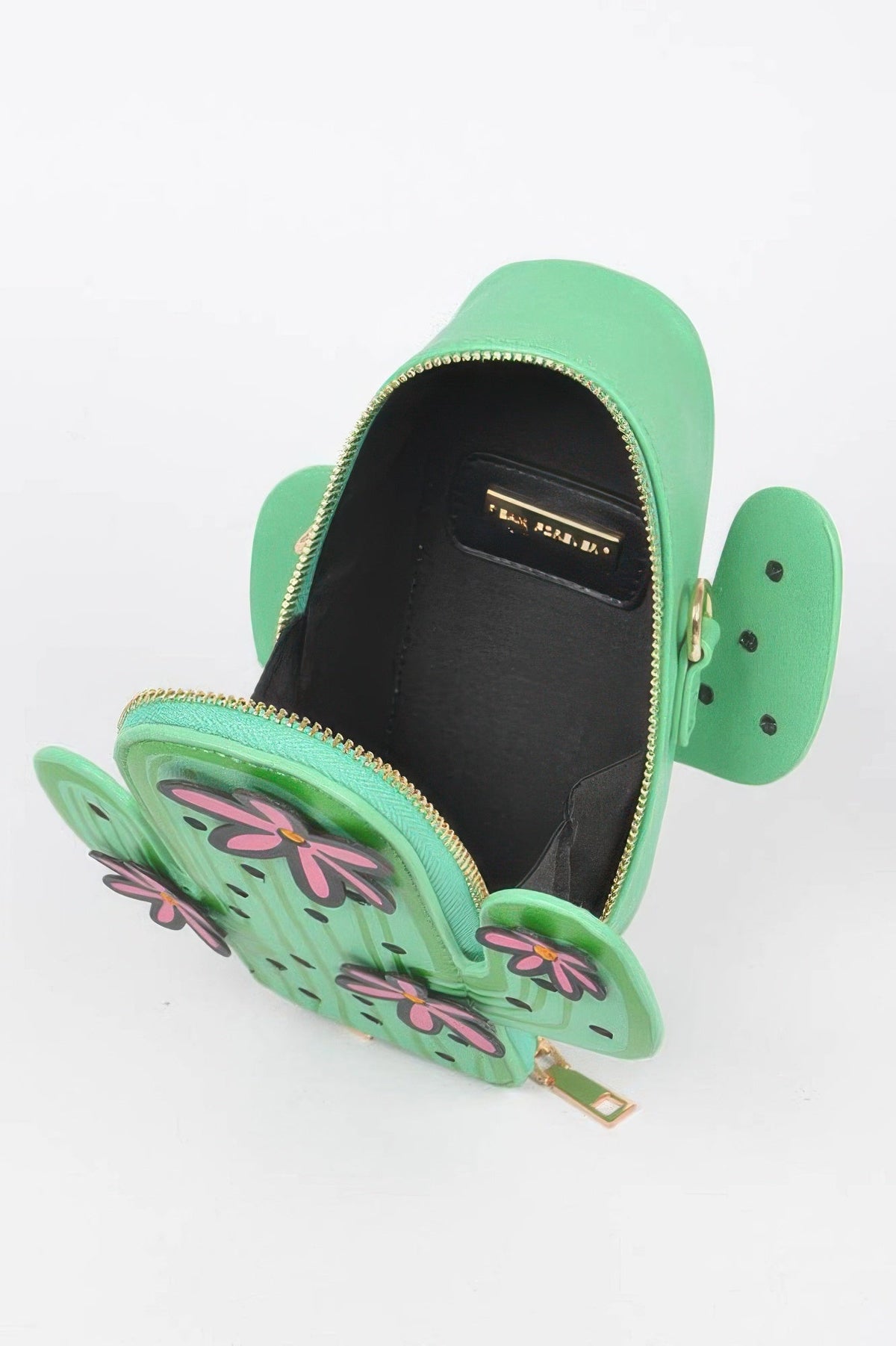 Faux Leather Cactus Crossbody Bag