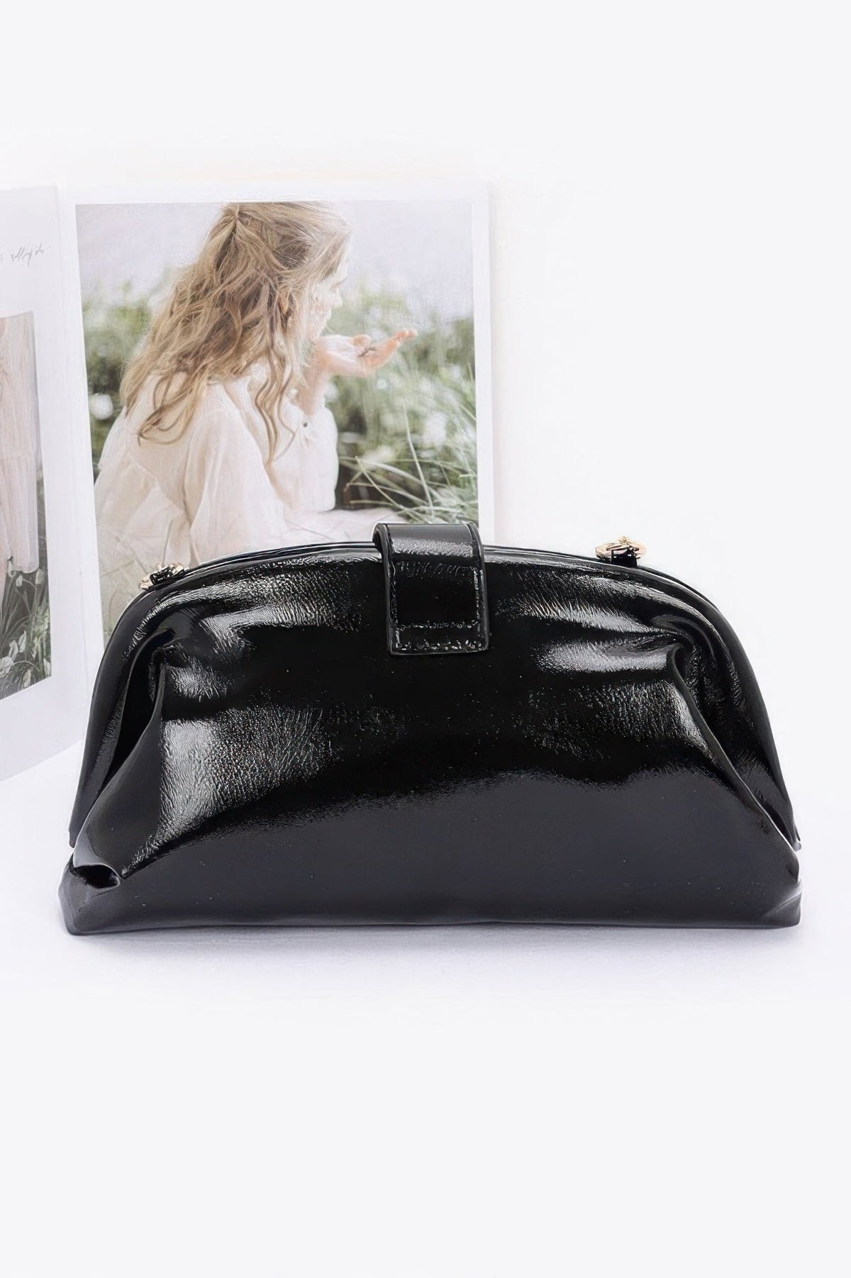 Enamel Frame Shoulder Bag