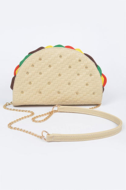 Studded Taco Shape Clutch