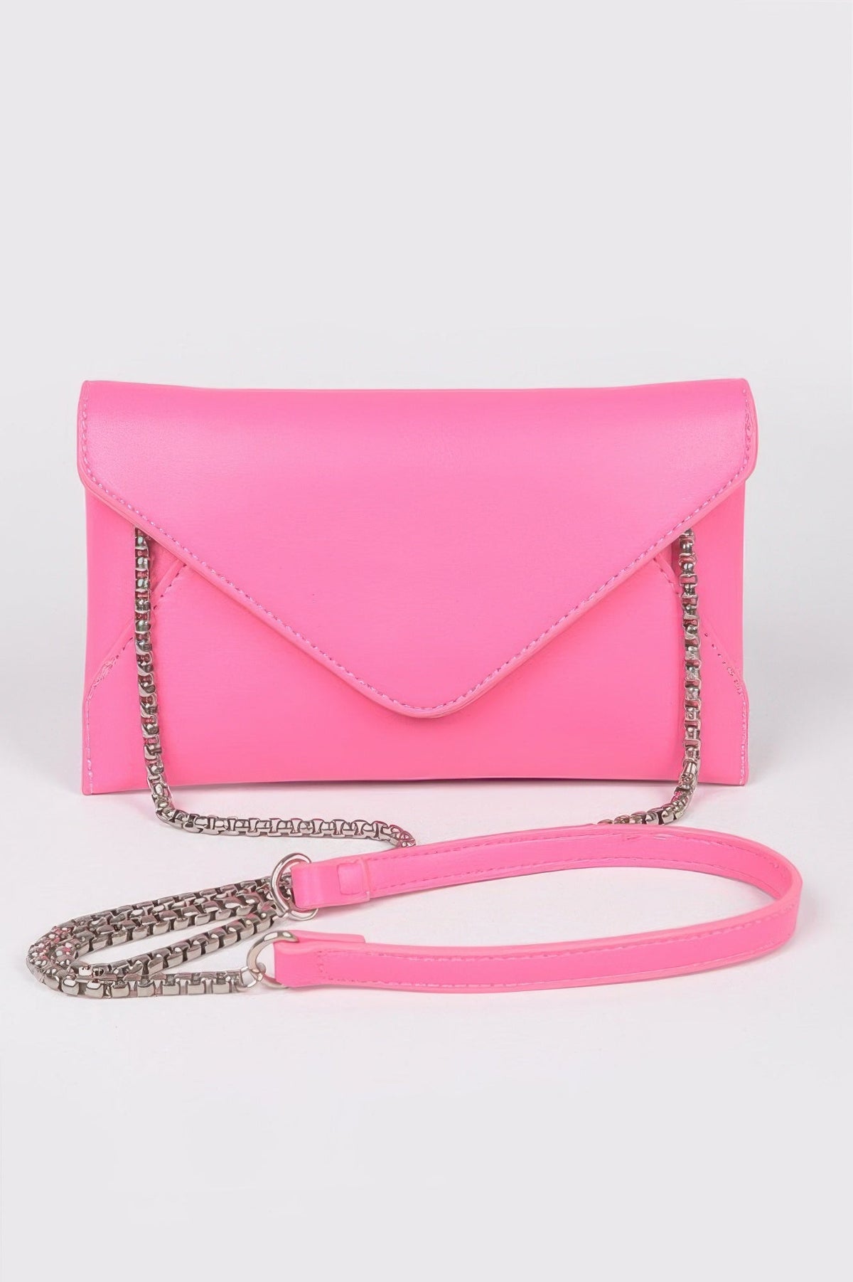 Faux Leather Small Envelope Clutch