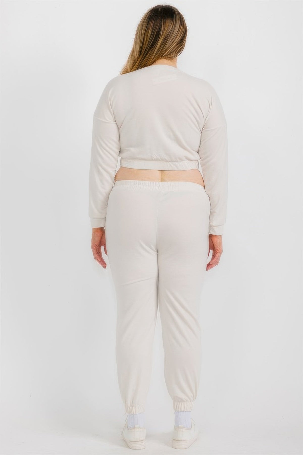 Plus Size French Terry Pullover &amp; Joggers Set