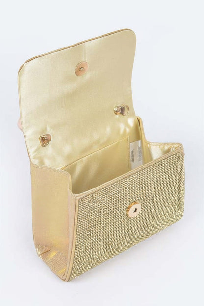 Mirror Metallic Top Handle Bag