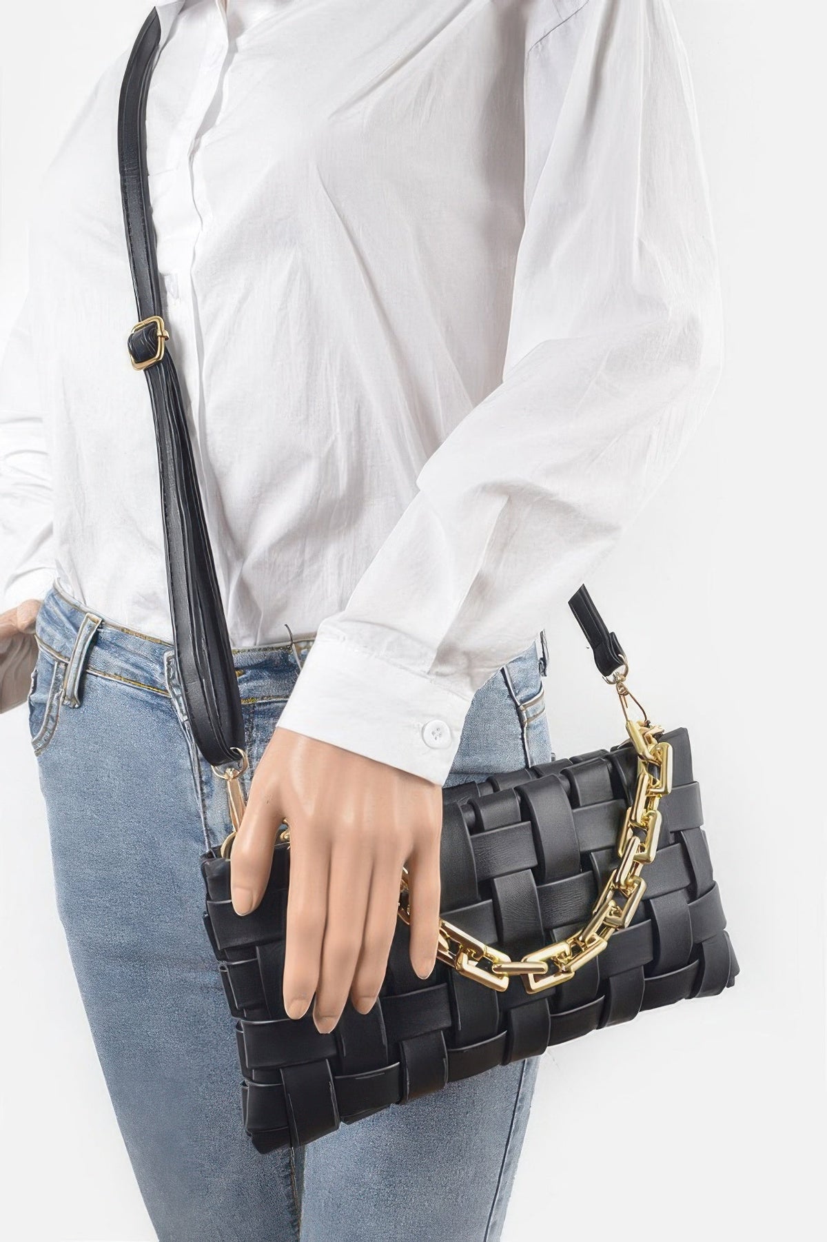 Braided Chain Crossbody Bag