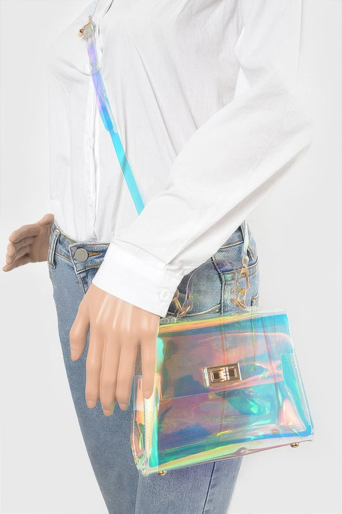Hologram Transparent Crossbody Bag