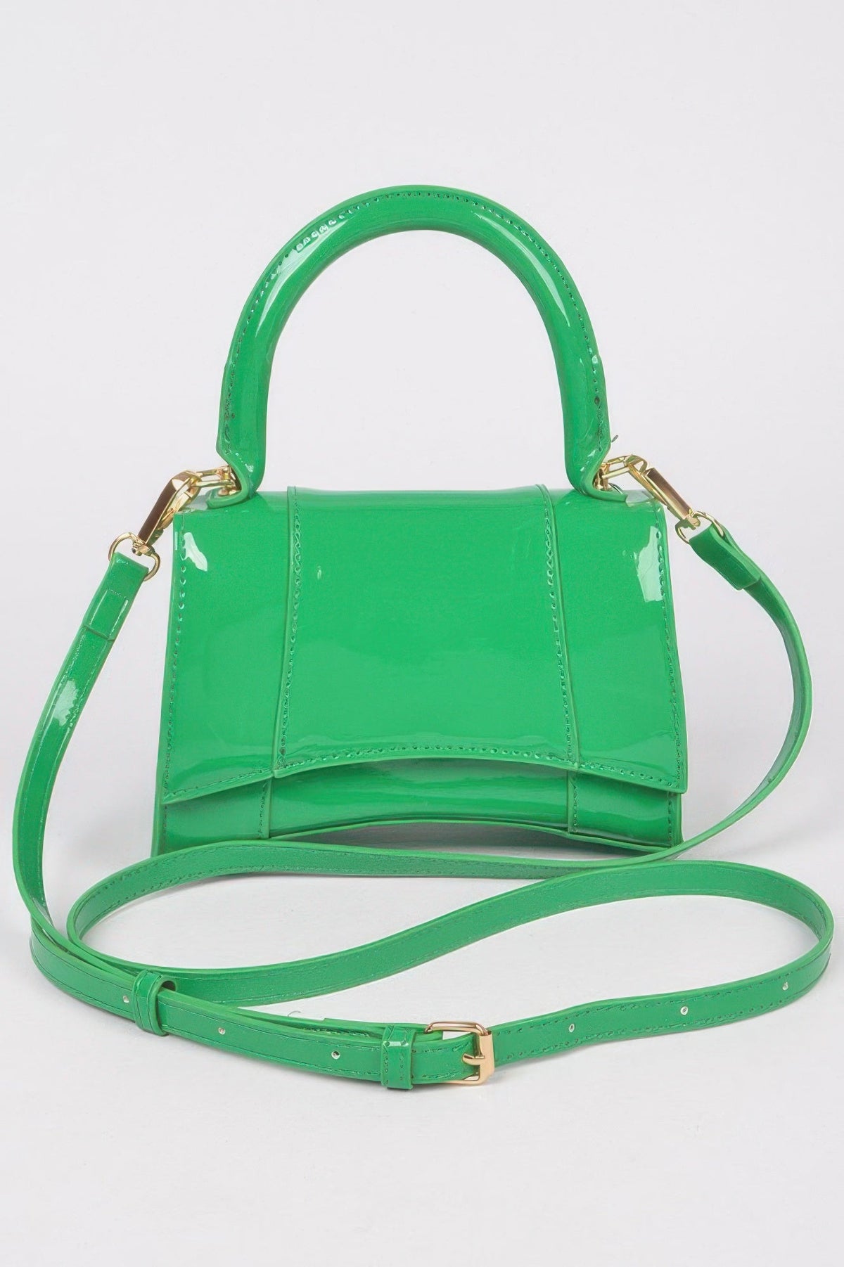 Enamel Top Handle Bag