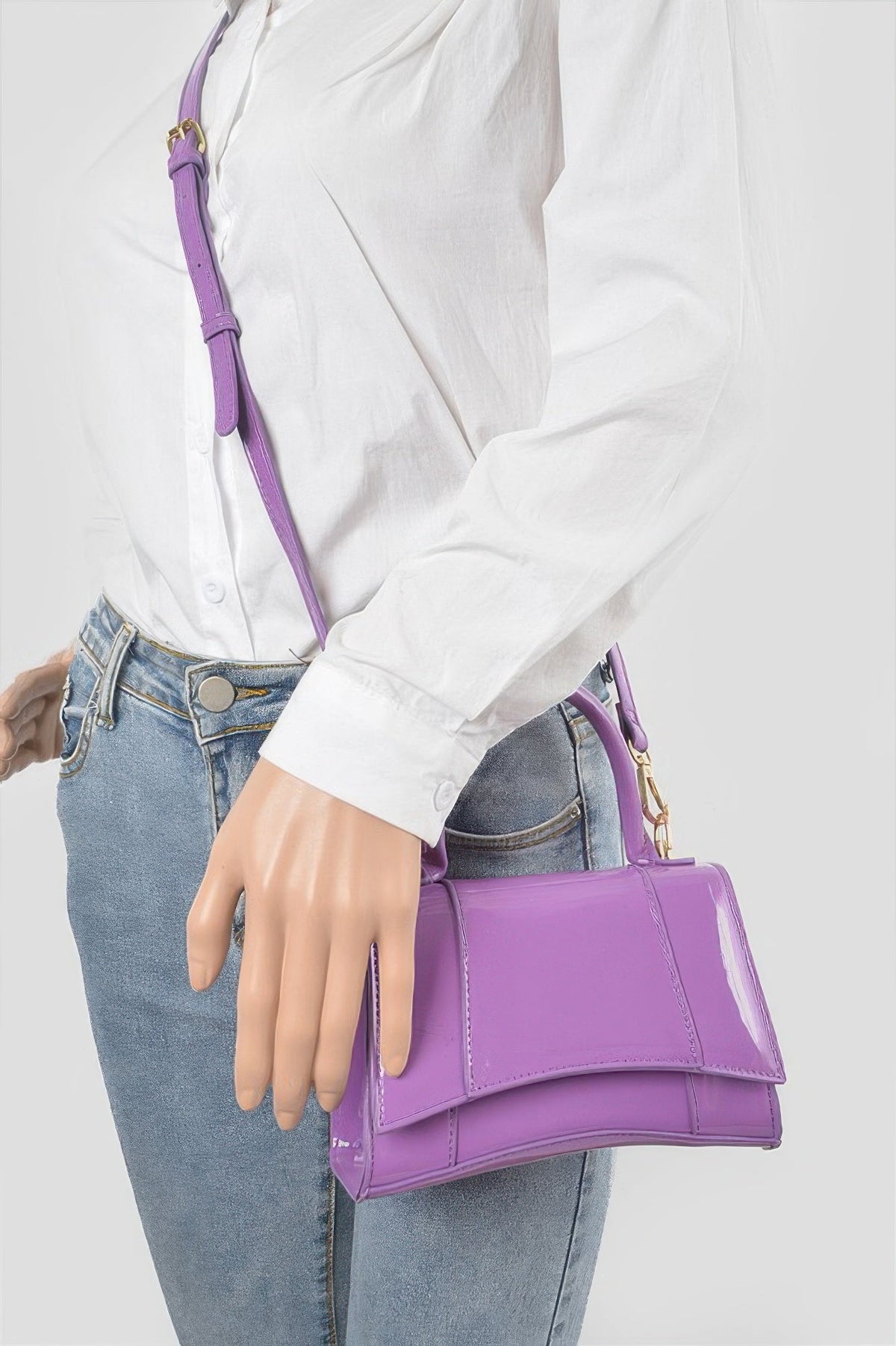 Enamel Top Handle Bag