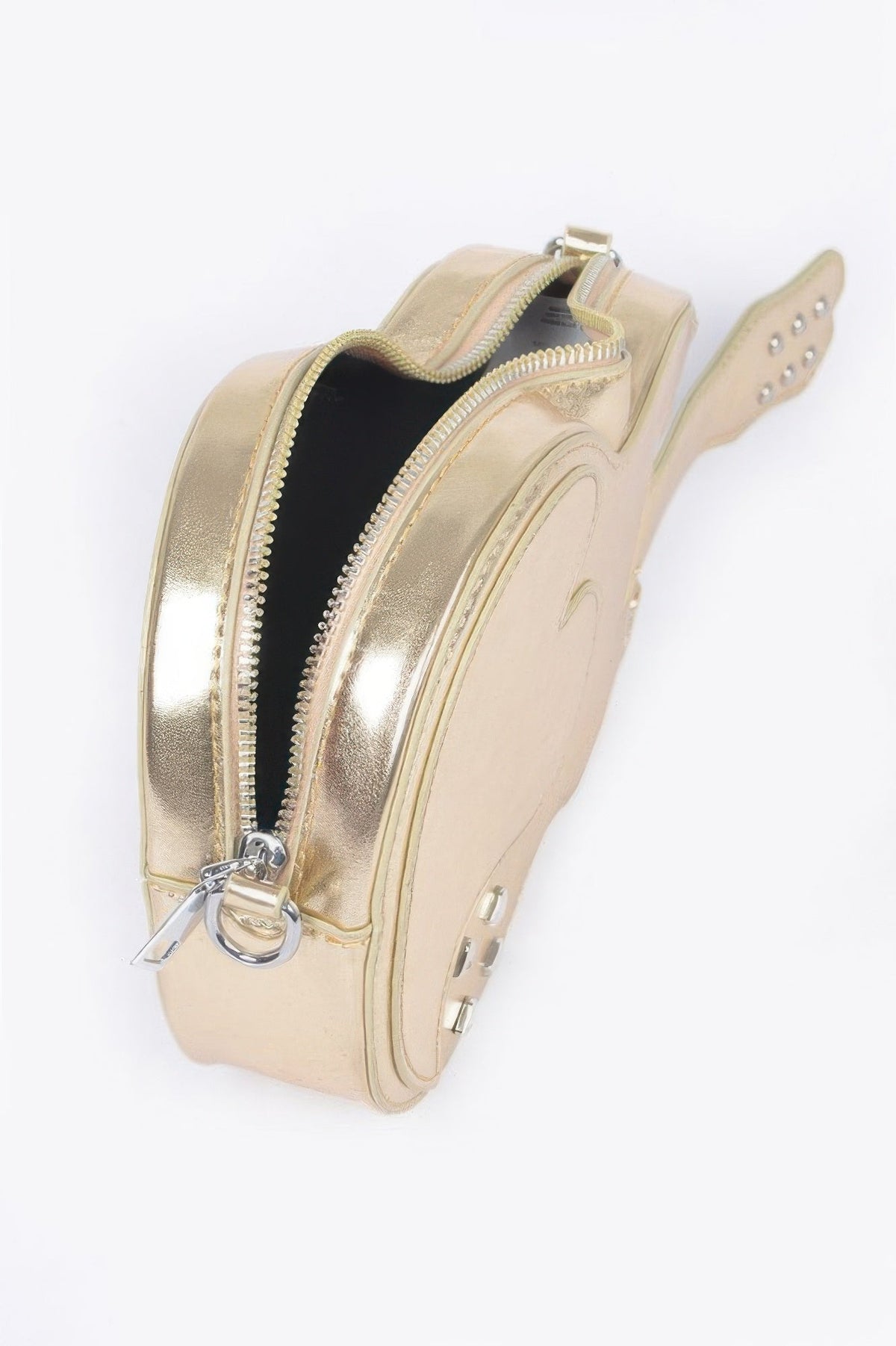 Metallic Faux Leather Guitar Novelty Bag