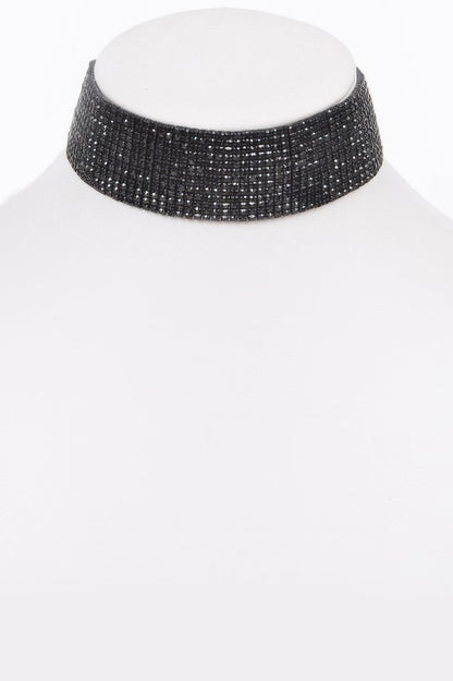 Round Rhinestone Choker Necklace