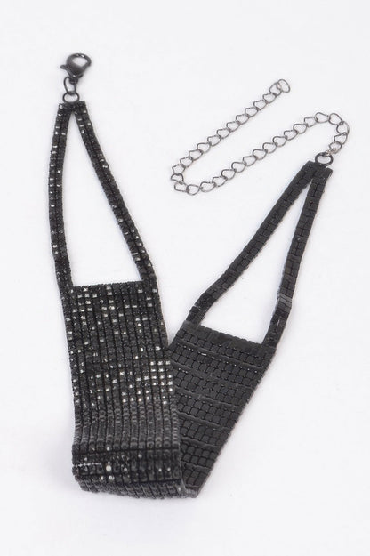 Round Rhinestone Choker Necklace