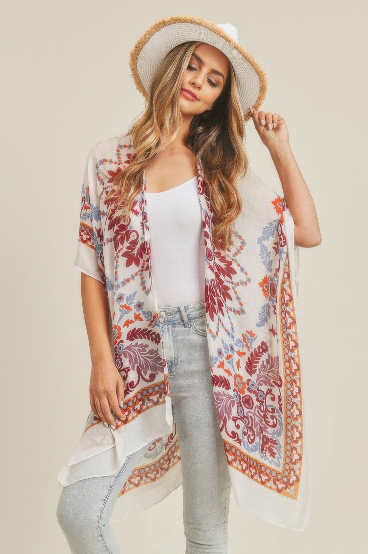 Bohemian Print Kimono