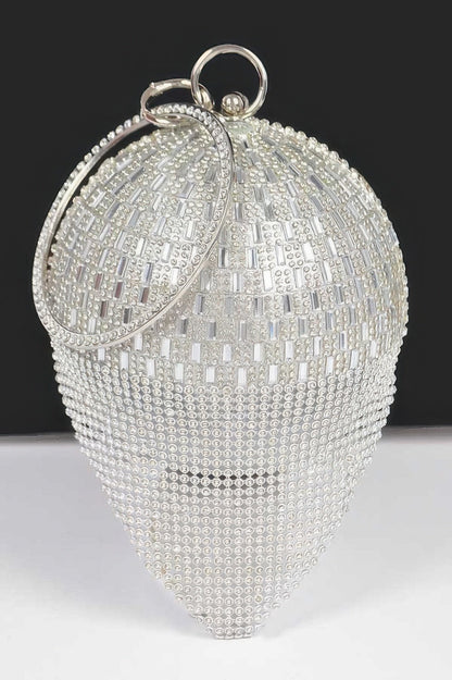 Rhinestone Glass Round Ball Clutch