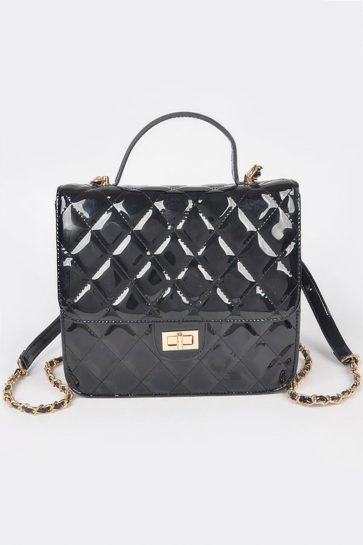 Quilted Enamel Backpack