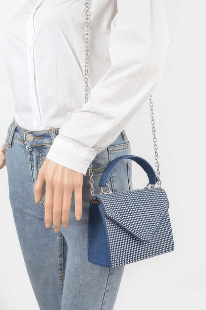 Hot Fix Stone Top Handle Bag