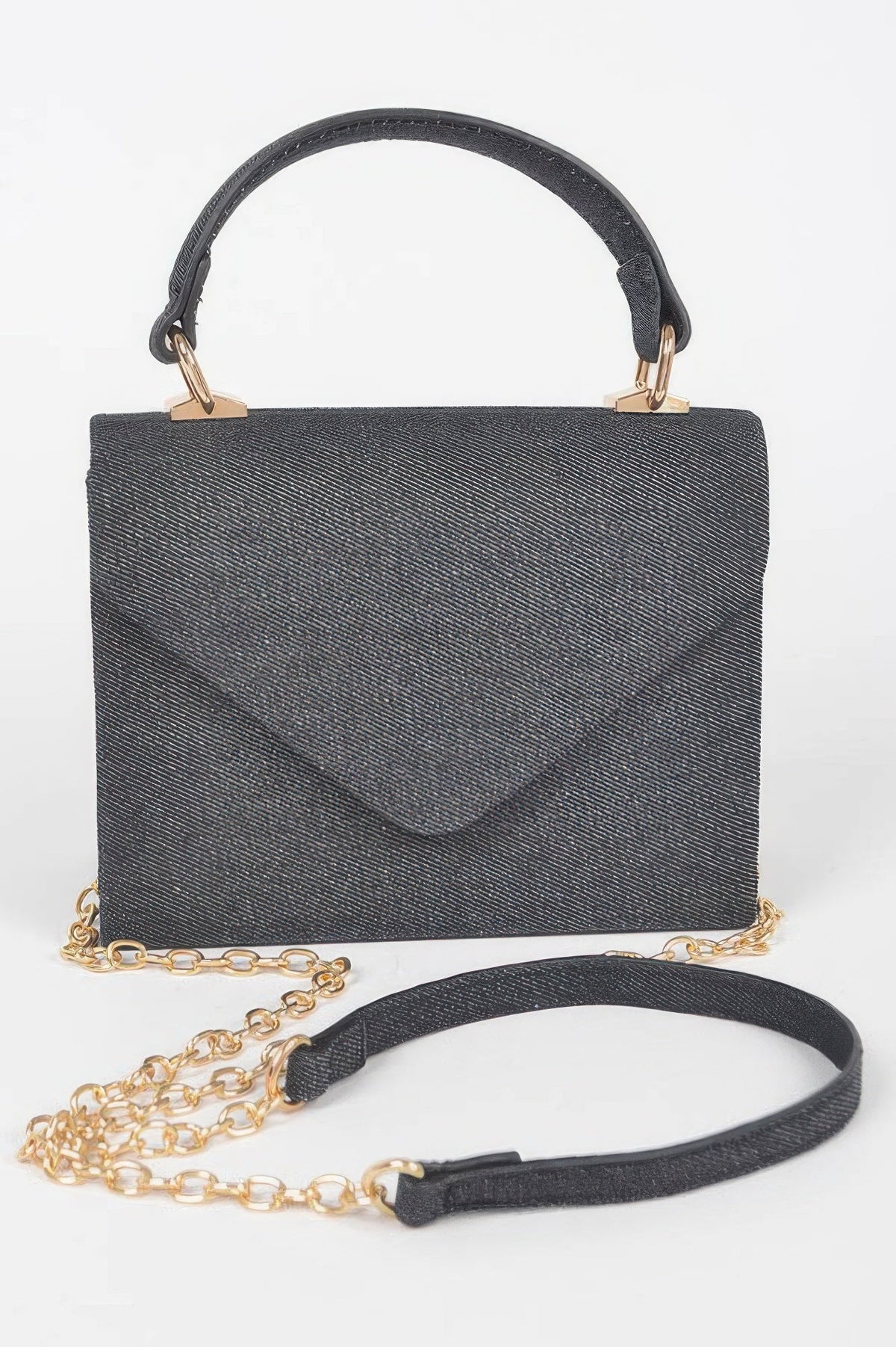 Denim Top Handle Crossbody Bag