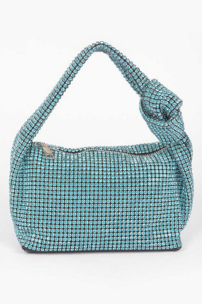 Rhinestone Shoulder Zip Bag