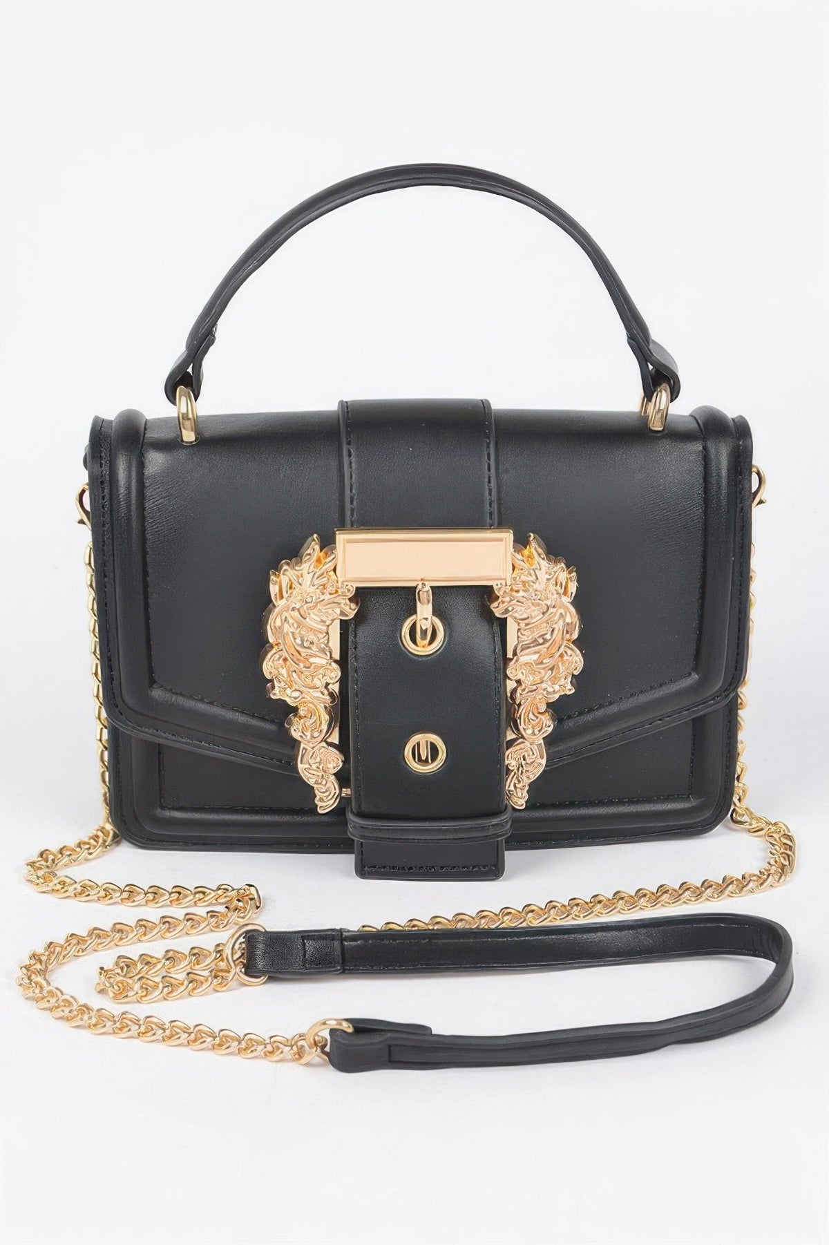 Vegan Top Handle Shoulder Clutch