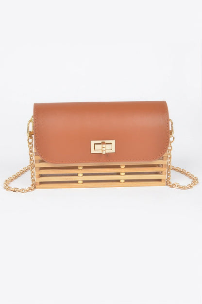 Bamboo Flap Crossbody Bag
